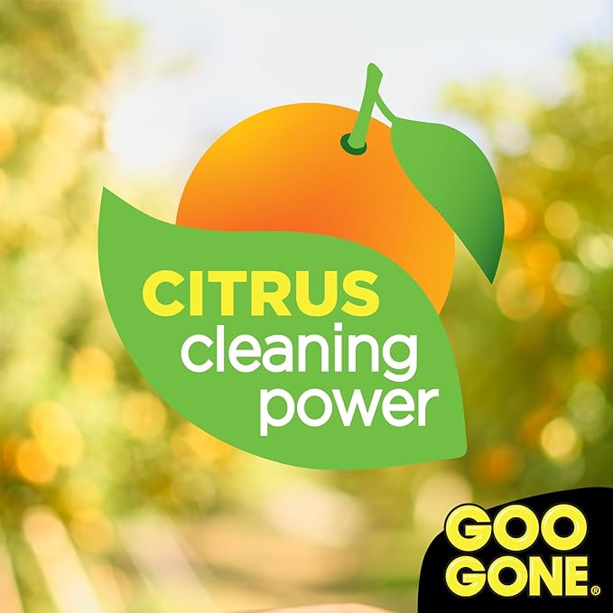 Goo Gone Pro Power Adhesive Remover | Removes Stickers, Goo, Tar, Grease, Great on Tools | Surface Safe, Fresh Citrus Scent - 2 Pack with Scraper Tool, Sticker Lifter