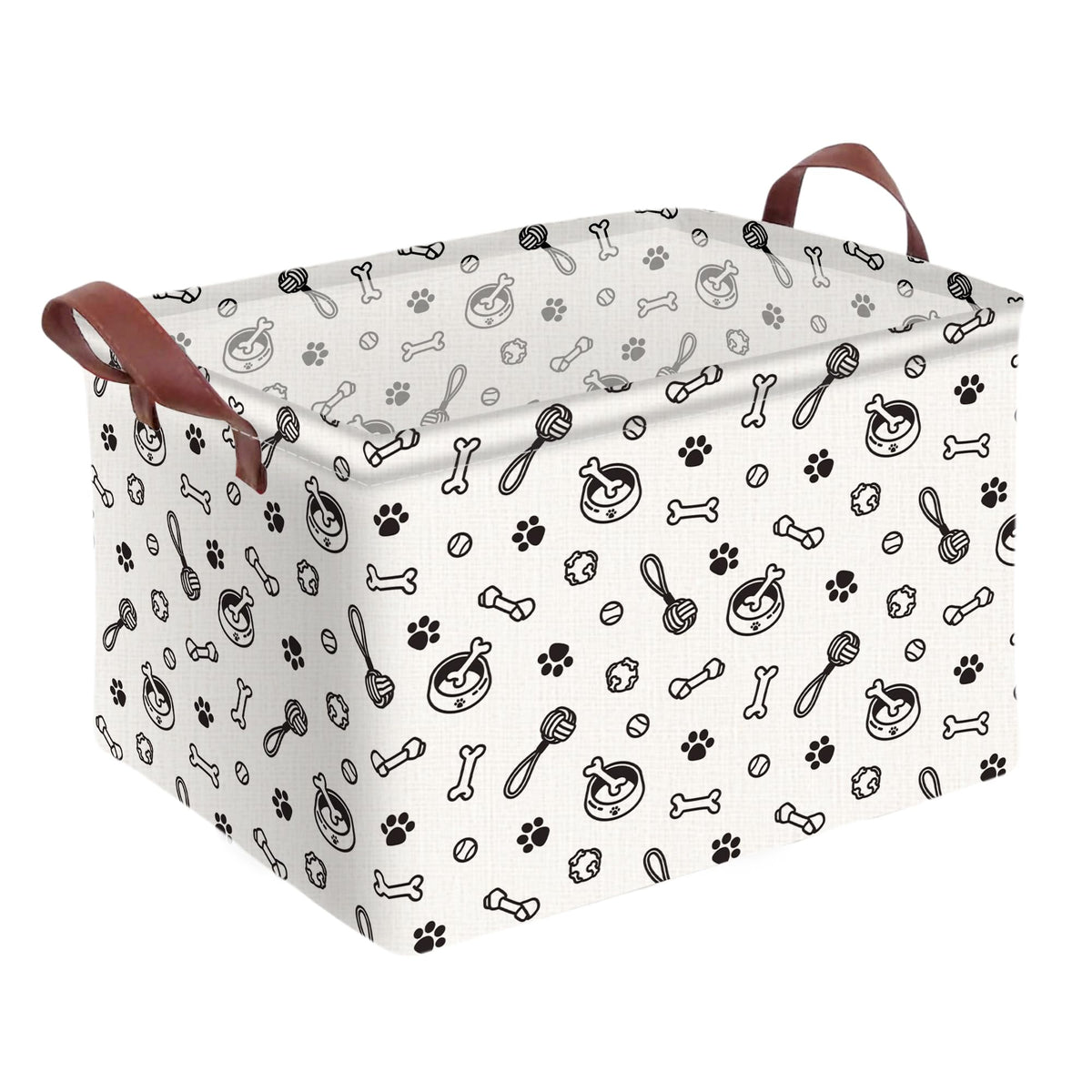 Dog Paw Storage Basket Waterproof Canvas Toy Storage Bin - Image 1