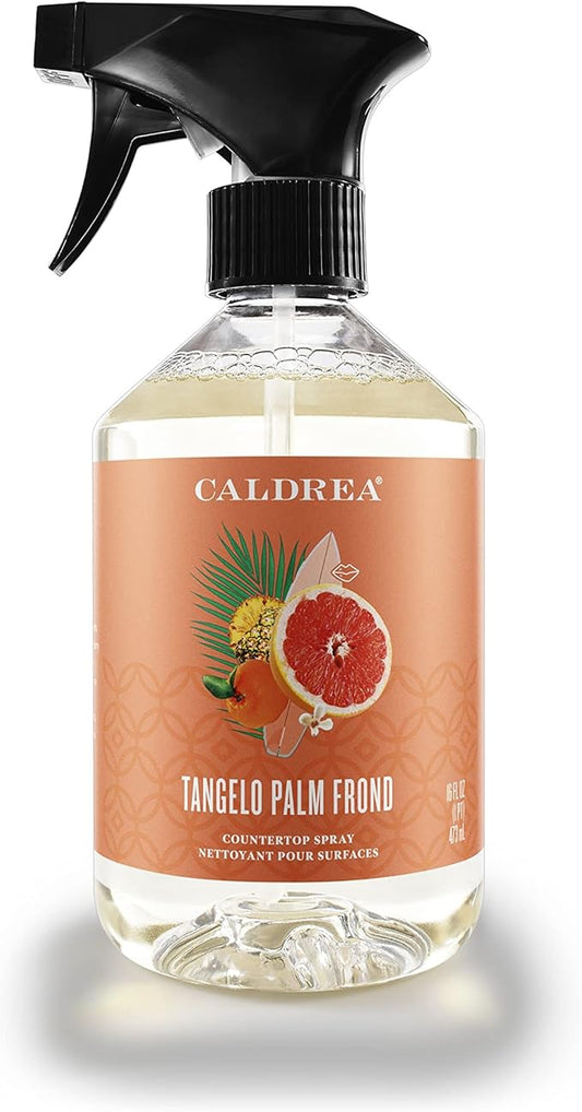 Caldrea Multi-surface CounterTop Spray Cleaner, Made With Vegetable Protein Extract, Tangelo Palm Frond Scent, 16 Oz