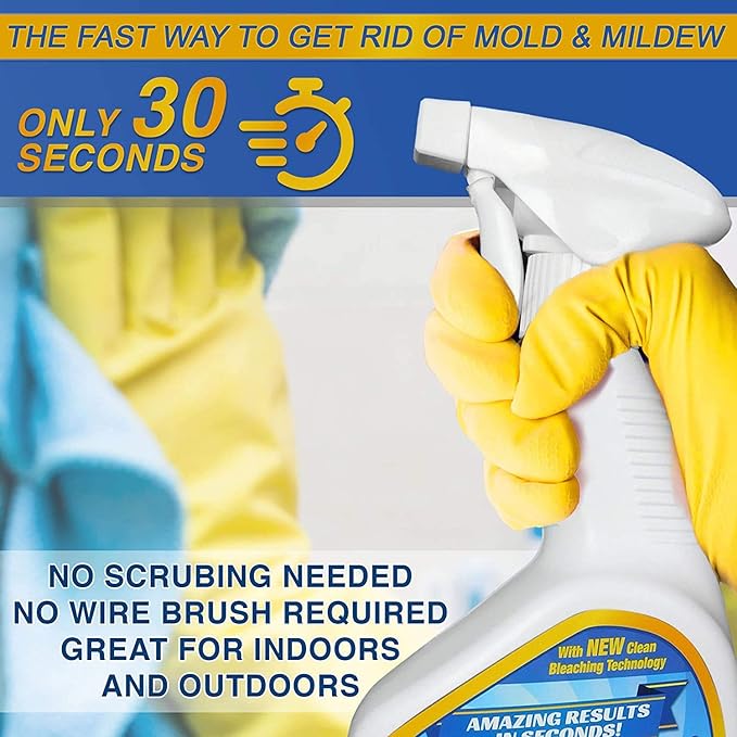 Instant Mold and Mildew Stain Remover 32 Oz. by Encore Coating | 2 Pack (64 Oz Spray)