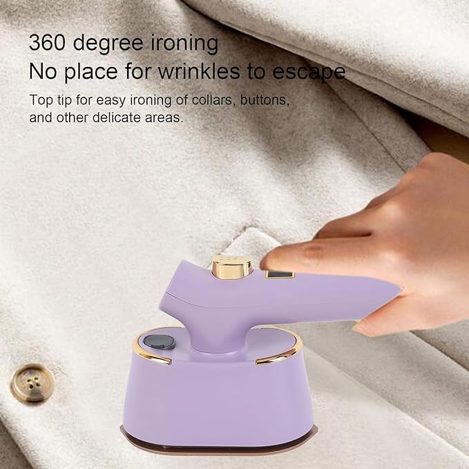 Portable Steam Iron, Mini Garment Steamer Handheld Ironing Machine with 120ml Large Suitable for Travel Home Use (US Plug 110V