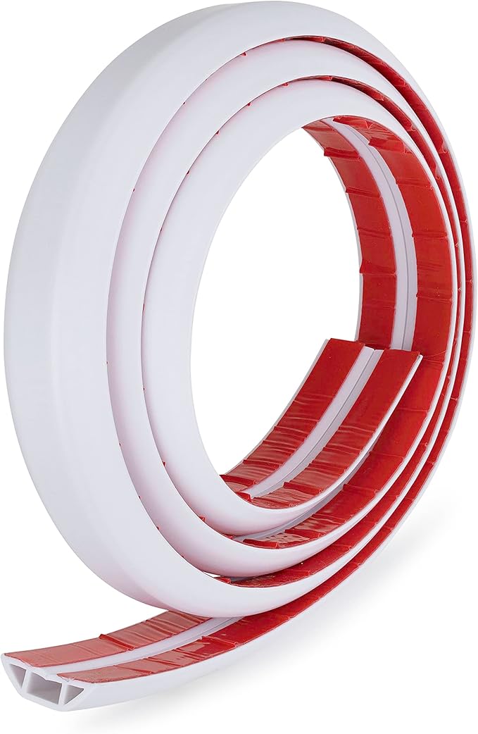 Rubber Bond TV Cord Hider Cable Protector - Strong Self Adhesive Wall Cord Cover Cable Hider - Low Profile Cable Management Wall Cord Concealer Cable Raceway
