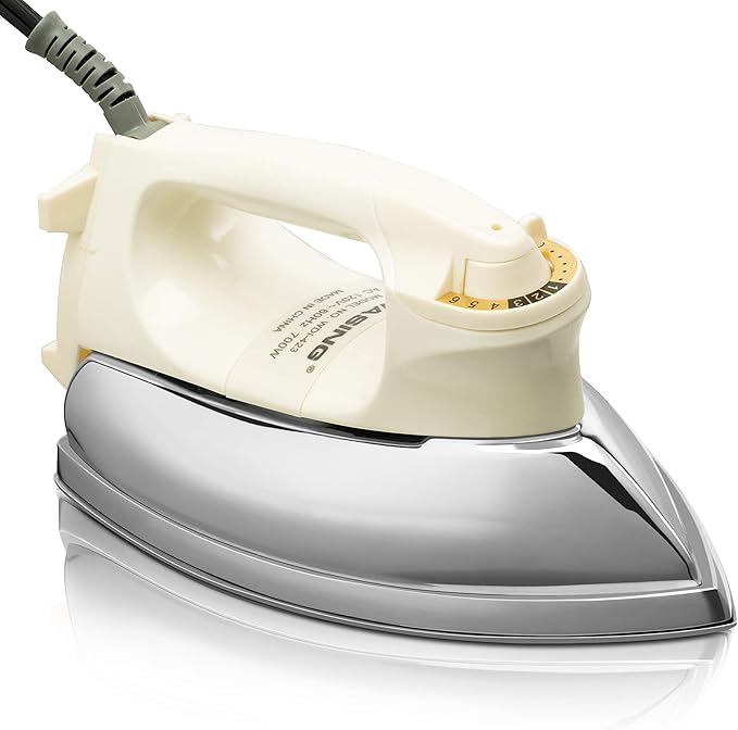 Lightweight Portable Dry Iron for Industry Household Usage Upgraded Mirror Stainless Steel Soleplate Without Steam 700W Gift for Housewarming