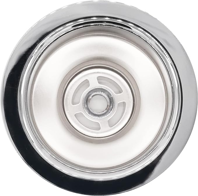 Westbrass Wing Nut Style Large Kitchen Sink Basket Strainer, 2 Pack, Polished Chrome, D2135-26