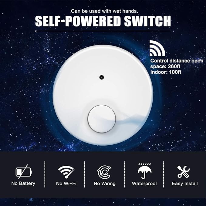 Garbage Disposal Wireless Switch Kit, Self-Powered Portable Remote Control Outlet On Off by CLEESINK