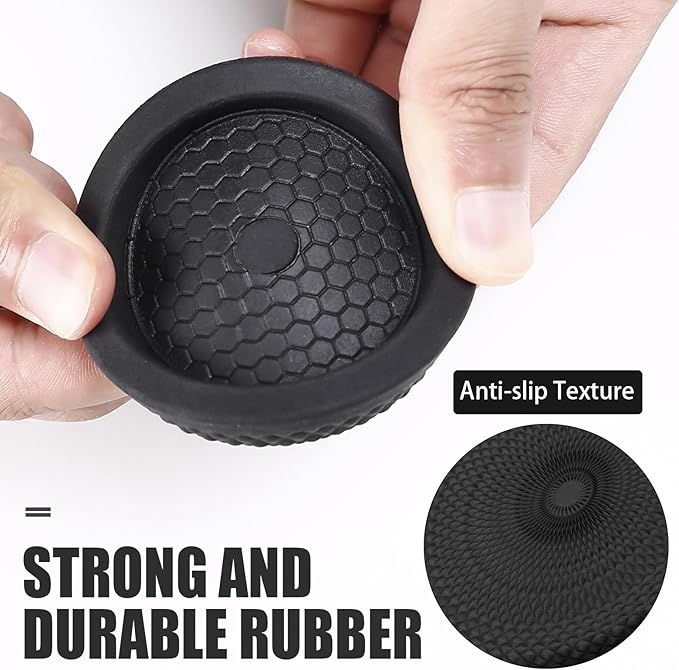 Ezprotekt Non Slip Furniture Pads, 12 Pcs 2" Anti Slip Rubber Caster Cups, No Slide Furniture Gripper, Anti Skid Furniture Coasters for Hardwood Floors, Furniture Stoppers to Prevent Sliding (Black)