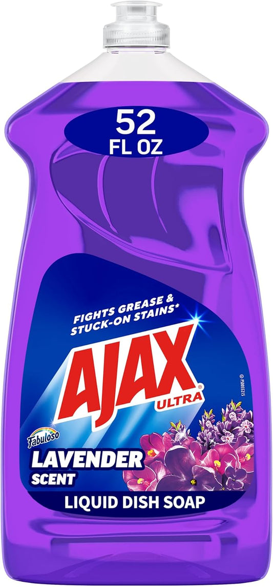 Ajax Ultra Liquid Dish Soap With Fabuloso, Lavender Scent, 52 Oz