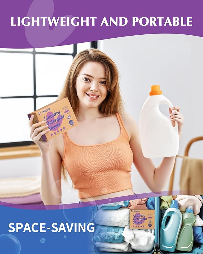 Laundry Detergent Sheets Lavender 240 Loads & Garbage Disposal Cleaner Tablets Mint 24 Pack