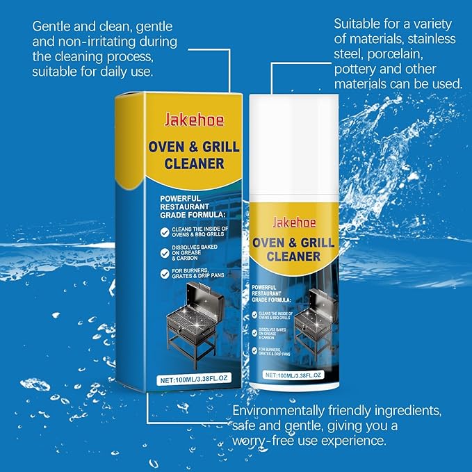 Grill & Oven Cleaner, Heavy-Duty Foam For Grease & Carbon, Multi-Surface Kitchen Degreaser(1PCS)