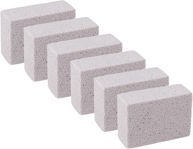 AUNMAS 6PCS Pool Pumice Stones, PVC Blocks for Hard Water Scale Calcium Deposits, with Long Lasting Performance, for Kitchen Sink Toilet Bowl Bathtub Shower Tile (M)