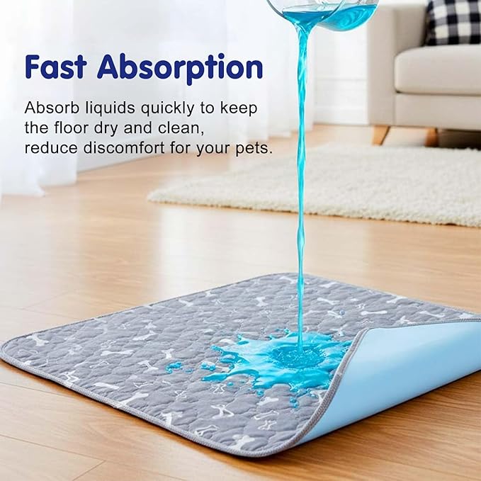 Puppy Pads with pheromones, Reusable Puppy Pads for Dogs & Cats, Washable, Durable Leak-Proof & Anti-Slip Pet Training Pads for Home & Travel(Brown-B, S: 18.1" × 18.1")