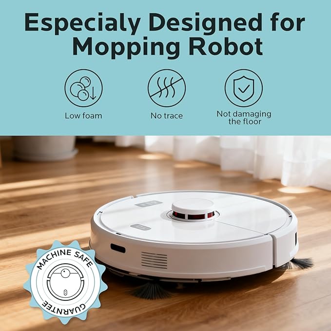 Floor Cleaning Solution, 82 Fl Oz - Compatible with L10s Ultra/L20 Ultra/X50 Ultra/L10s Pro Ultra/X40 Ultra/L40 Ultra/X30 Ultra/L30 Ultra Series, Low-Foam Pet and Kid Friendly (Unscented)
