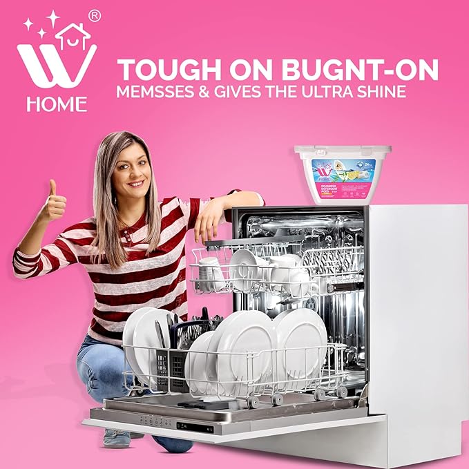 Natural Solution Dishwasher Pods, Formulated with Lemon Extracts, Effective on All Dishwashers, Prevent Scale Formation & Stubborn Stain, Dishwasher Detergent, 24 Pods