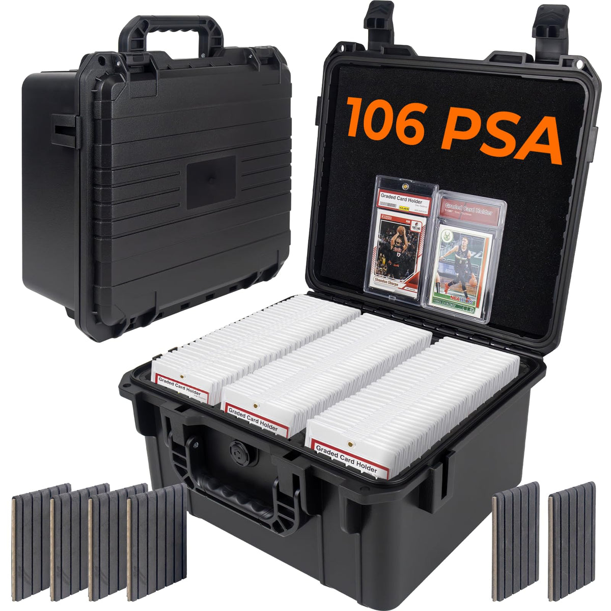 Graded Card Case Holds 106 PSA Slabs, Premium Storage Box - Image 1