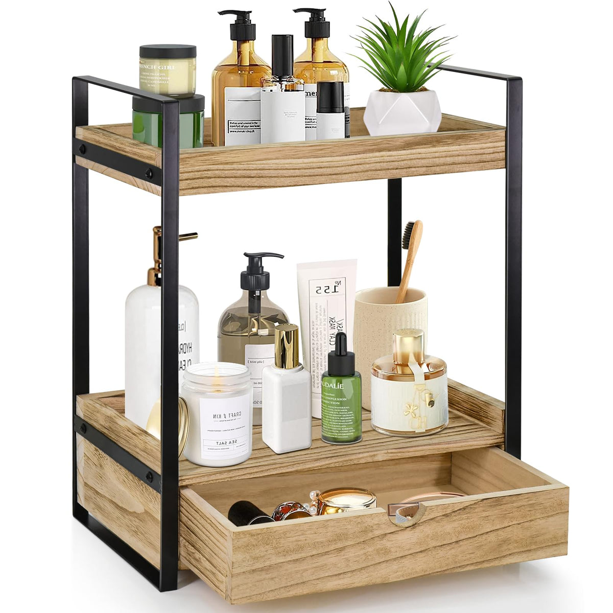Ukonvi 2-Tier Bathroom Organizer Countertop with Dra | All Products - Image 1