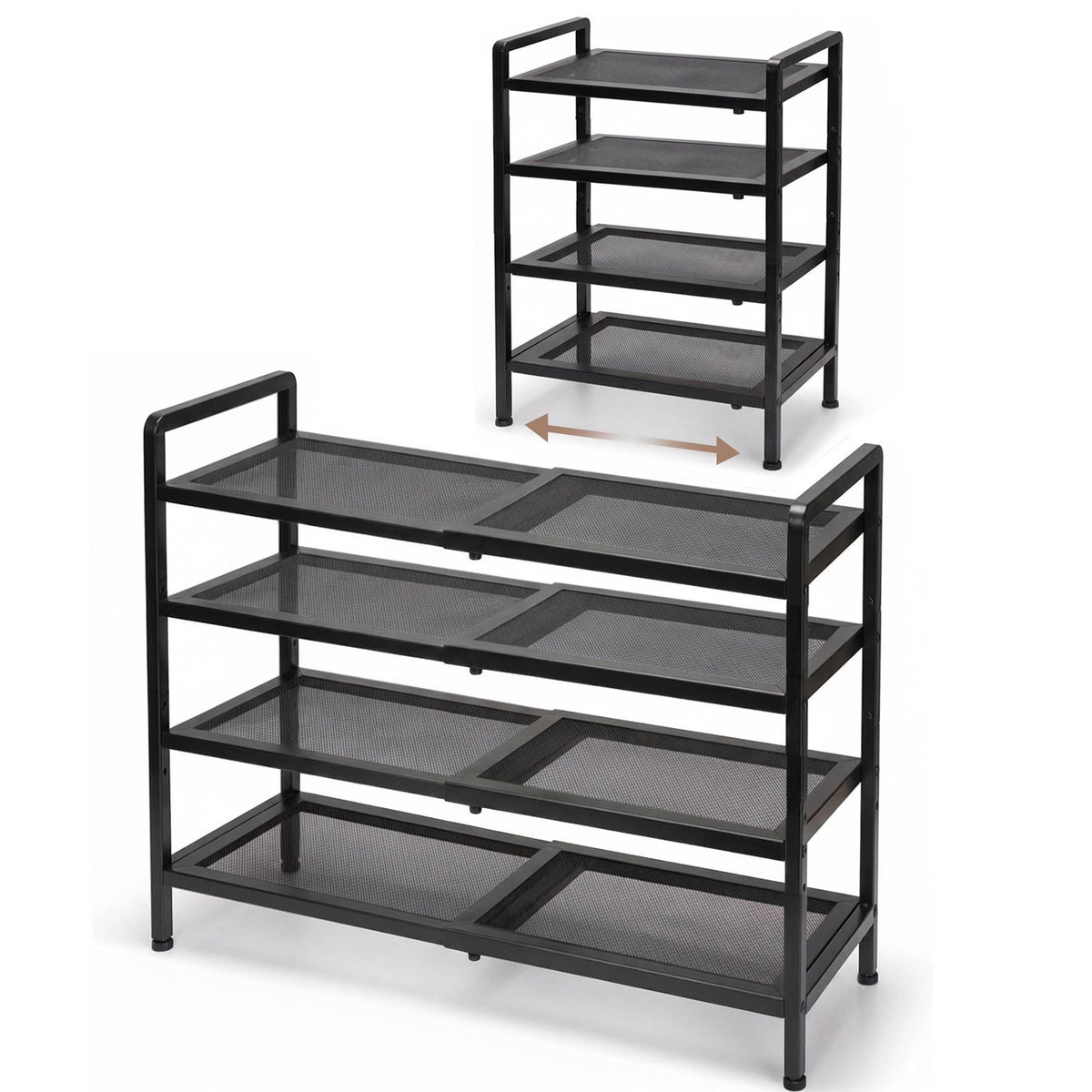 Varhomax Expandable Shoe Rack for Closet and Entryway 4-Tier - Image 1