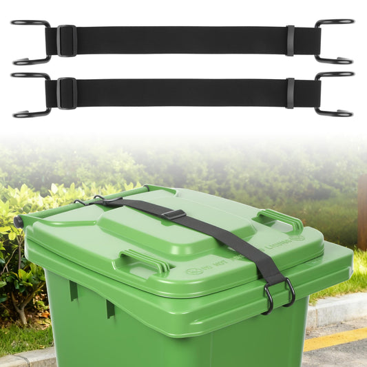 2PCS Trash Can Locks,Adjustable Animal-Proof & Windproof Garbage - Image 1