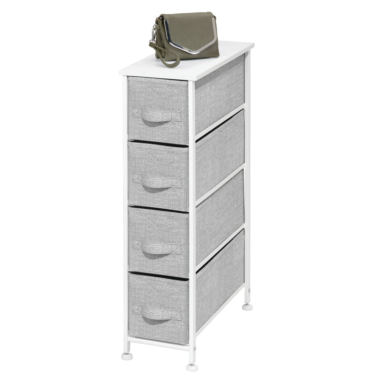 mDesign Narrow Dresser Storage Tower Stand with 4 - Image 1
