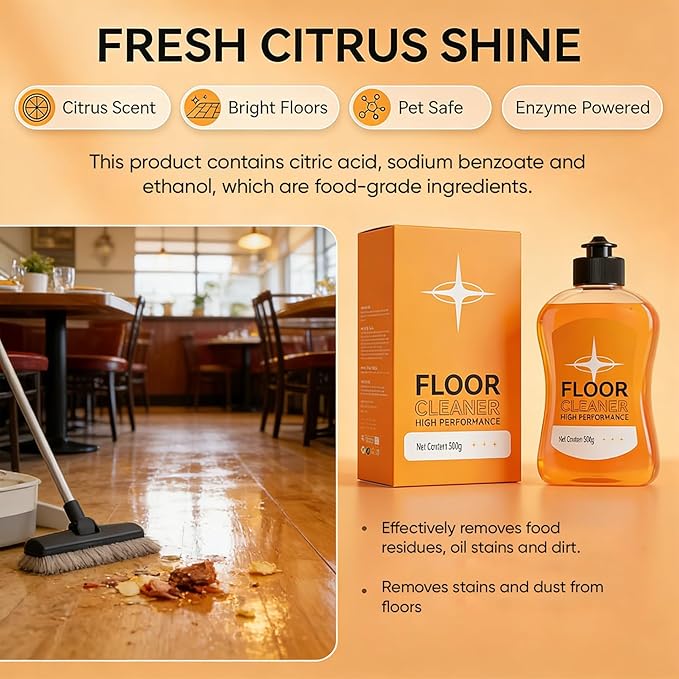 SAKER Stain Removing Floor Cleaner - 2026 New Acid Free Enzyme Formula, Concentrated Multi-Surface Solution for Hardwood/Stone/Tile/Laminate/Vinyl (5, 3.38 FL.OZ)