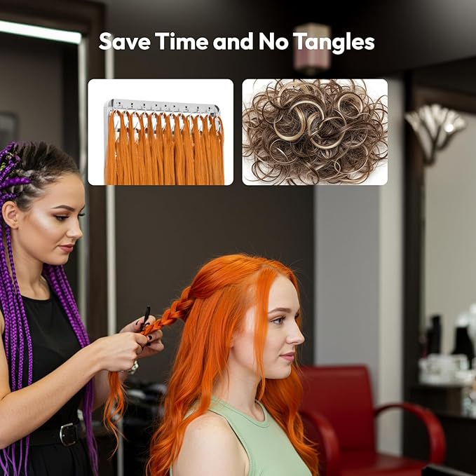 280 Pegs Braiding Hair Rack with Tray and Tools, Height Adjustable, 2-Side Braid Rack with Wheels, Standing Braider Hair Stand Separator Extension Holder Perm Accessories for Salon Home