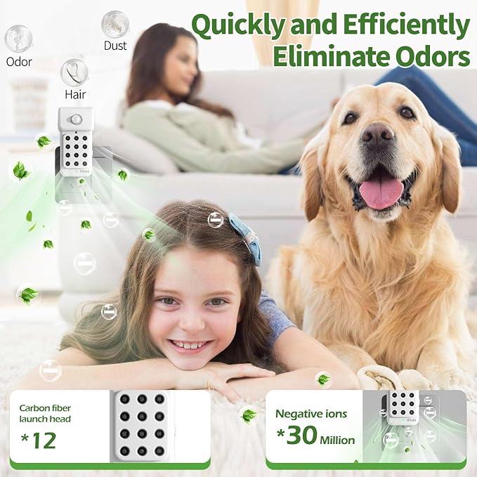 Improve Indoor Air Quality: iDiskk 3Pack Plug in Air Ionizers Negative Ion Technology Air Purifier, Mini Portable Air Freshener for Bedroom, Bathroom, Office