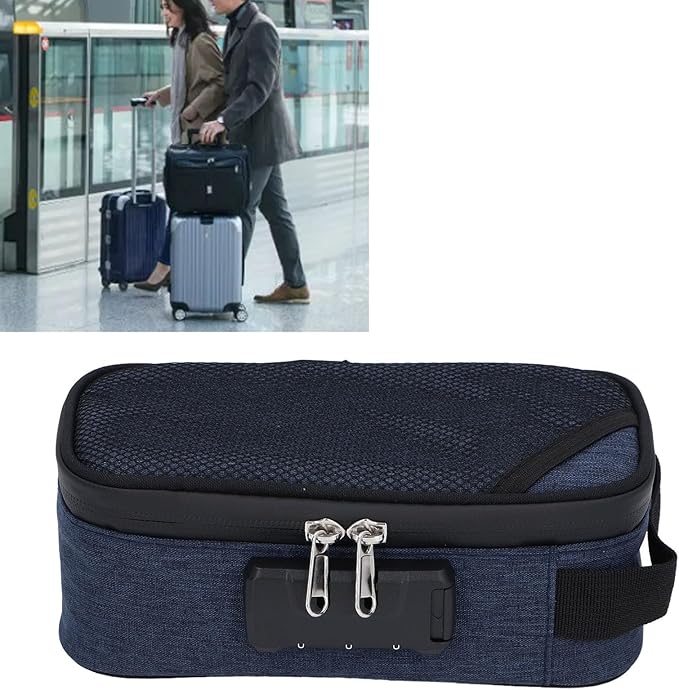 Odor Proof Pouch Organizer, Code Lock Design Smell Proof Container Portable Easy Using for Travel