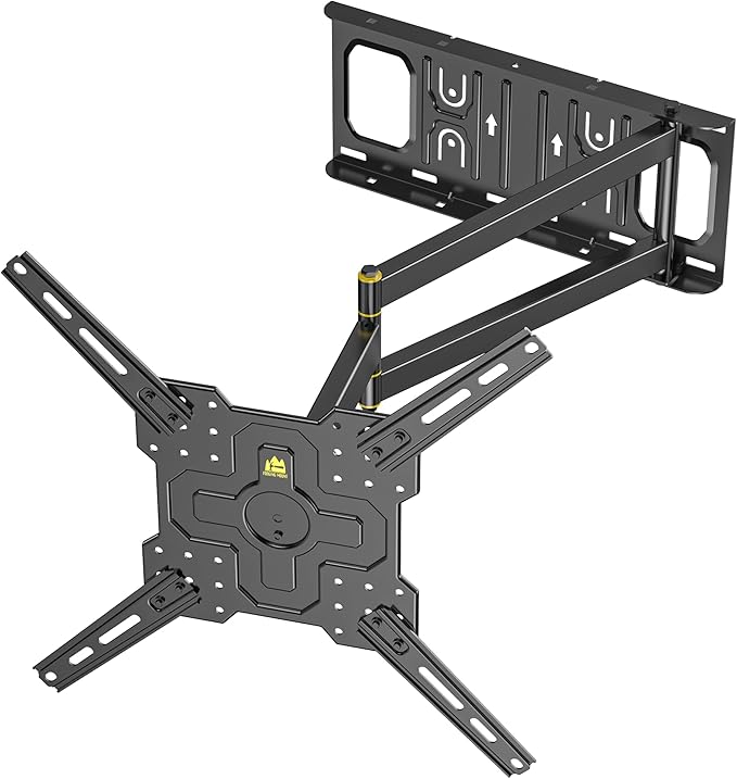 FORGING MOUNT Corner TV Mount with 25.6" Long Arm,Landscape to Portrait Full Motion TV Wall Mount Swivel Tilt Heavy Duty Wall Mount Bracket for 26-65“ Screens,Load 77lbs,VESA 400x400mm,Fit 16" Stud