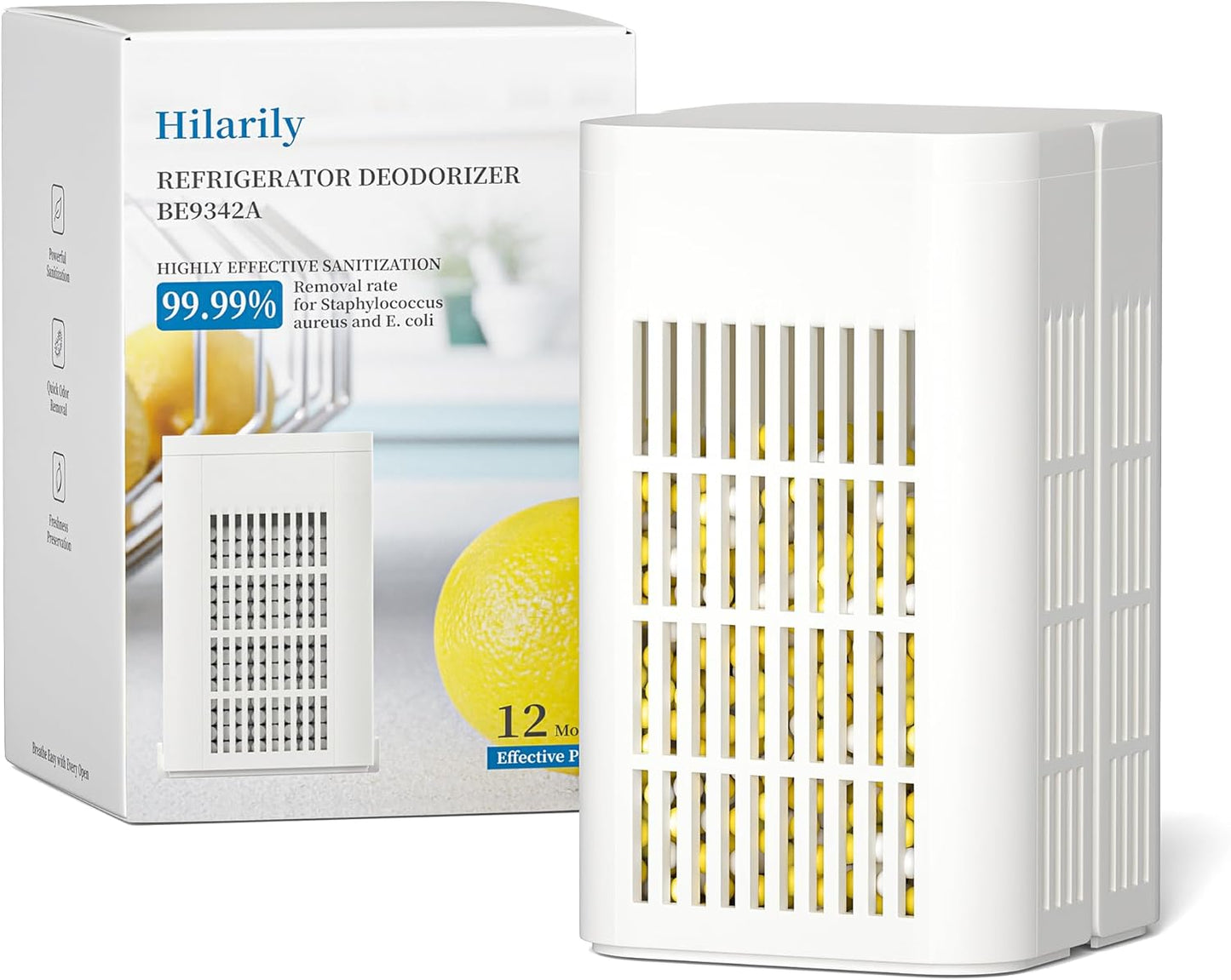 Strongest Refrigerator Deodorizer & Odor Eliminator – 12-Month Long-Lasting Freshness for Fridge, Shoe Cabinet & Car (1 Pack) | Fixory911