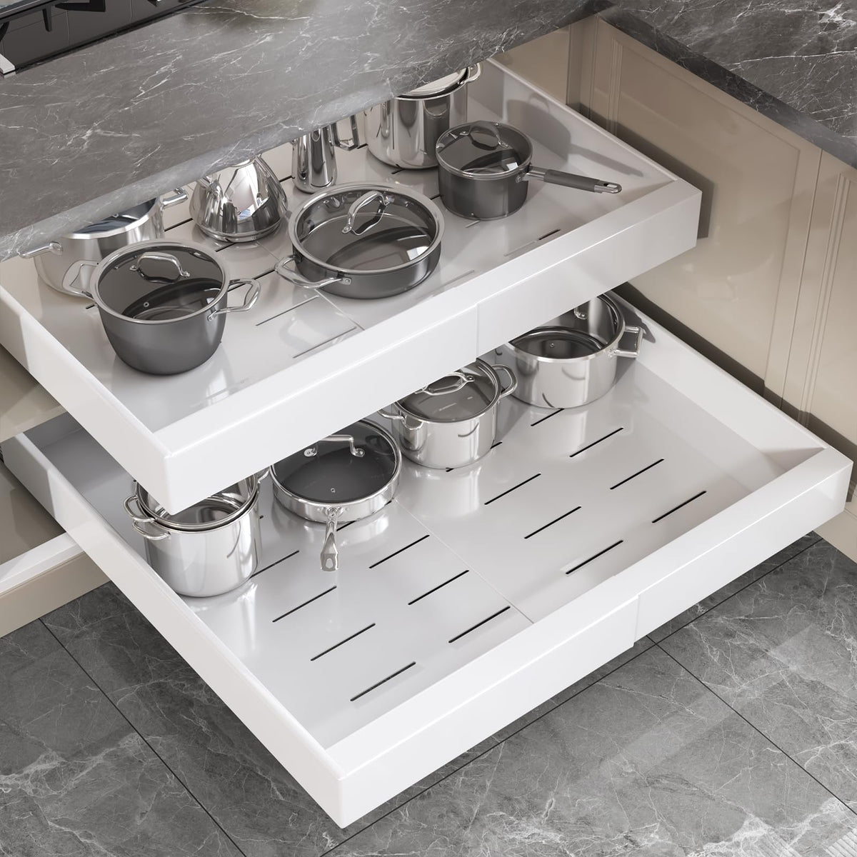 Seinloes 2 Pack Pull Out Cabinet Organizer 22" Deep, | All Products - Image 88