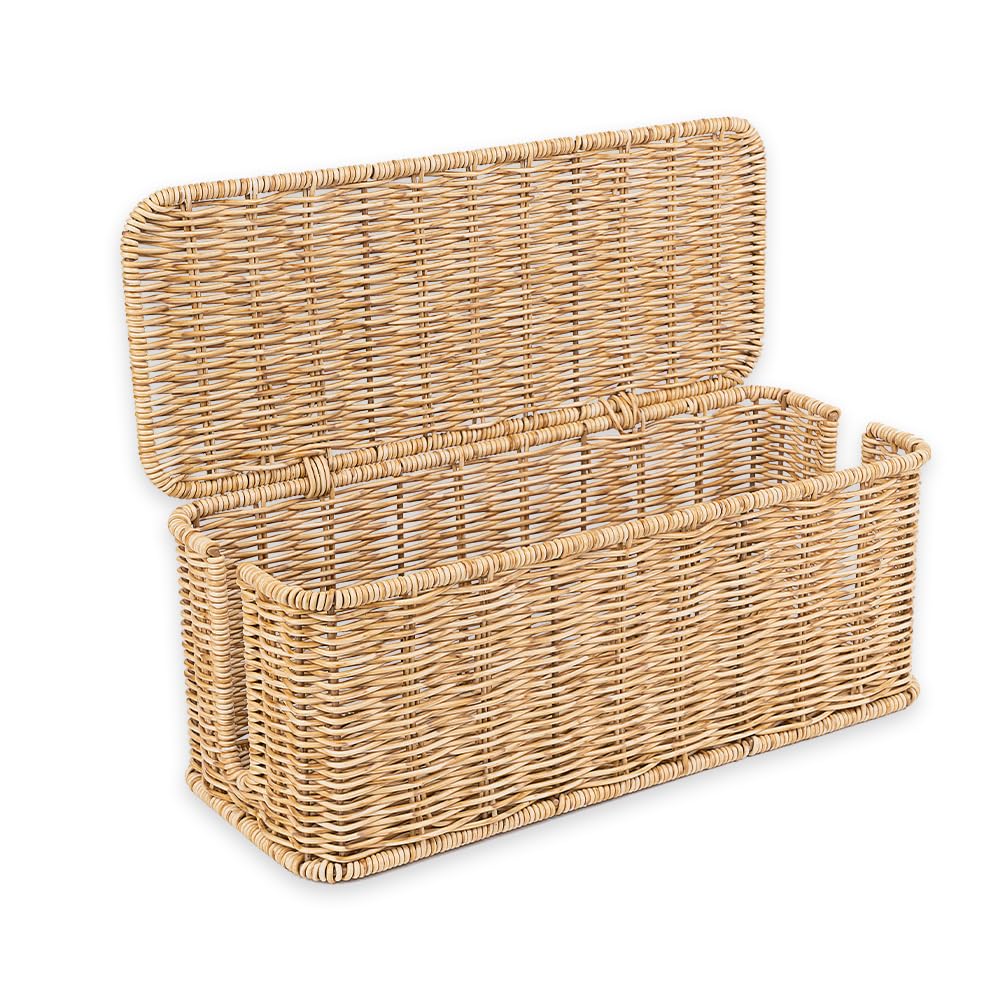 Cable Management Box, Handmade Rattan Cord Organizer | All Products - Image 1