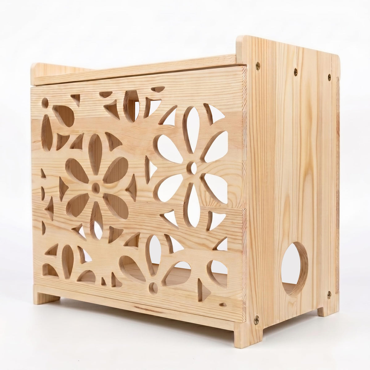 Wooden Projector Shelf,WiFi Router Box Hider,Power S | Cable Managemen - Image 1