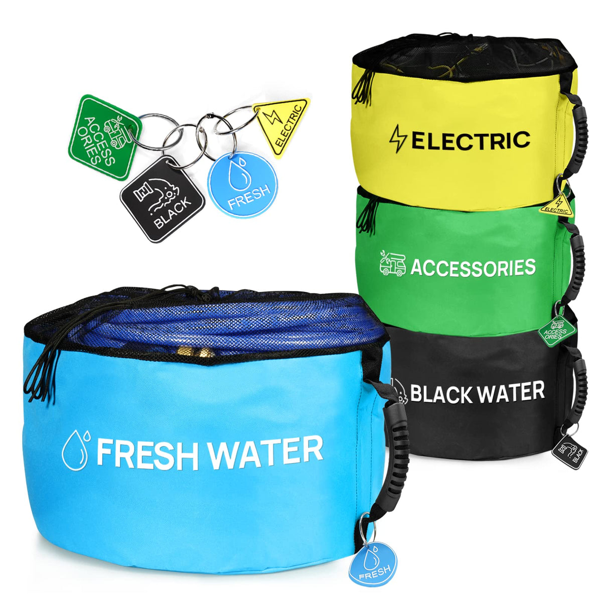 RV Hose Storage Bag of 4 Pack, Camper Accessories for Outside - Image 1
