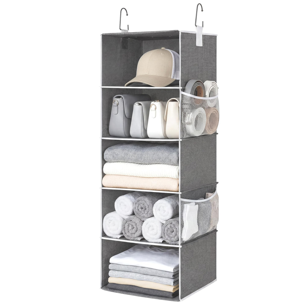 StorageWorks Hanging Closet Organizer for Small Closets, 5 Shelf - Image 1