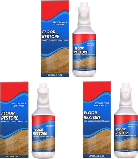 Floor Restore Cleaner - Floor Restorer & Polish for Tile, Shine Wood, Laminate, Vinyl, Bamboo - Flooring Protection Agent (3 pcs)
