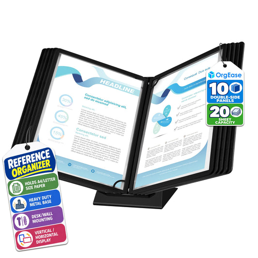 10-Pocket Desk Reference Organizer with Sturdy Metal | All Products - Image 1