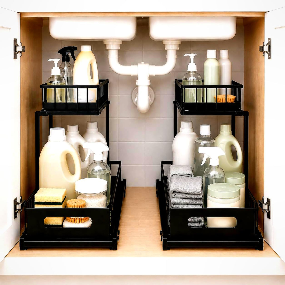 Apex & Co. 2-Tier Under Sink Organizer with Pull-Out - Image 1