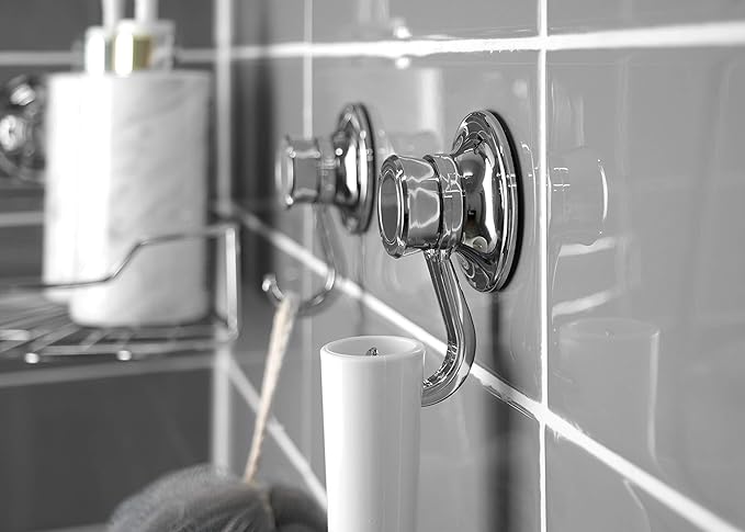 Bath Beyond Suction Cup Hooks (2Pack) - Powerful Vacuum Suction Cup Hooks Utensil Hanger Organizer No Drill Heavy Duty Organizer for Multi Purpose Kitchen, Bathroom, Restroom, Shower