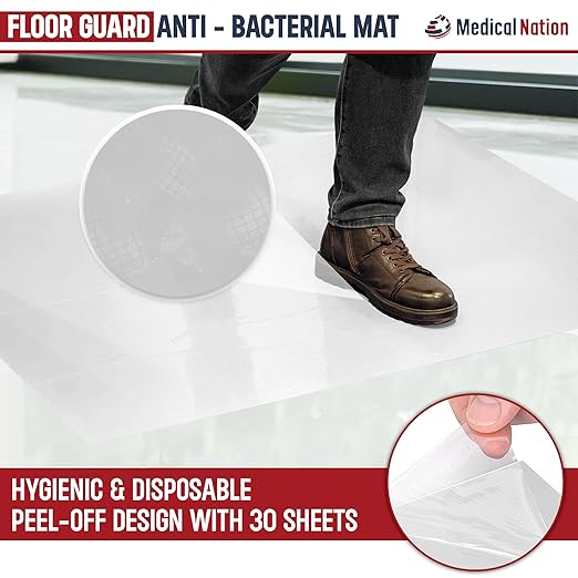 Sticky Mat - 24" x 36" - 120 White Sheets (Pack of 4 Mats - 30 Sheets per Mat) for Clean Rooms, Construction, Medical Facilities, Laboratories, Hospitals and Pets - Tacky Adhesive Mats