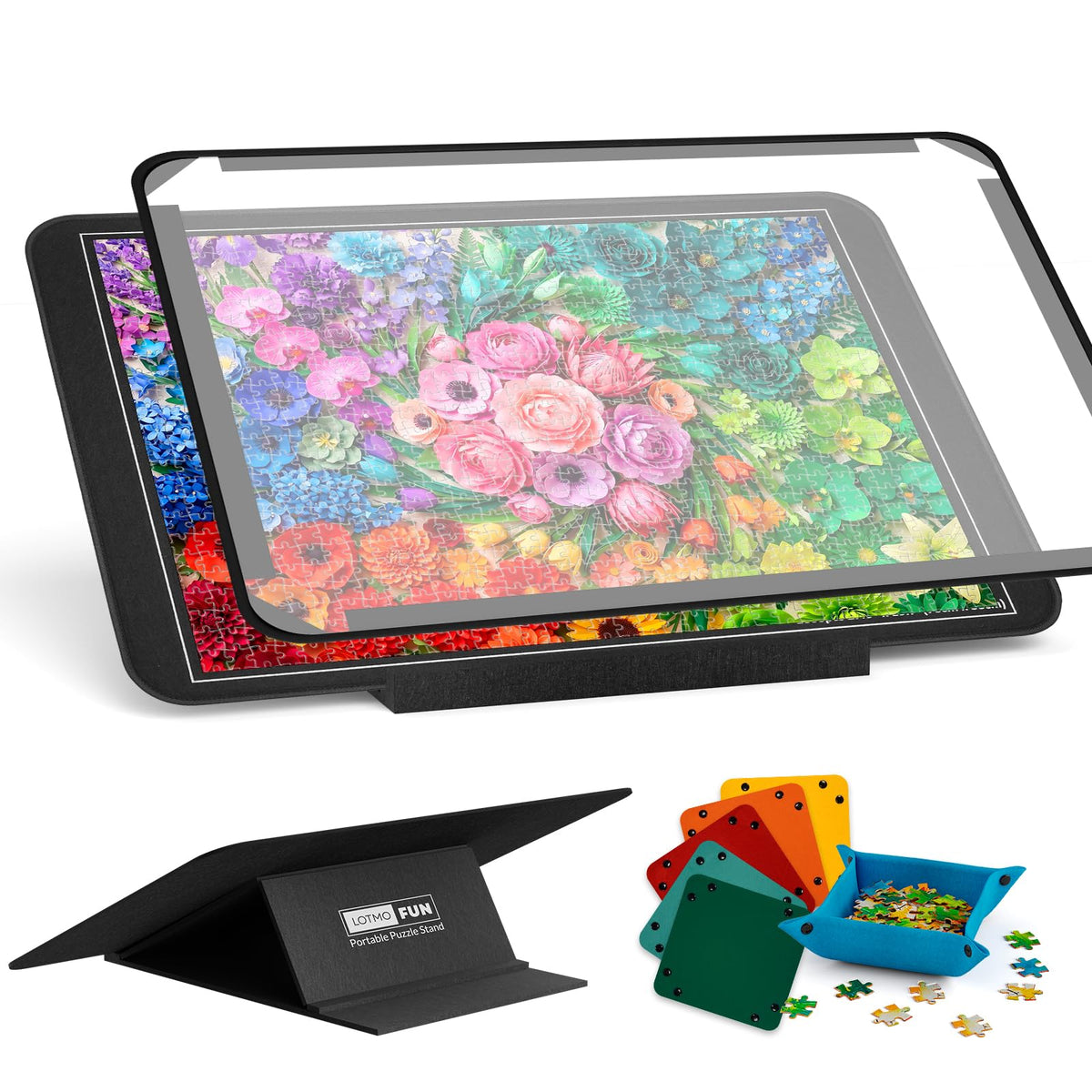 Puzzle Board for 1000 Pieces with Angle Adjustable Stand - Image 1