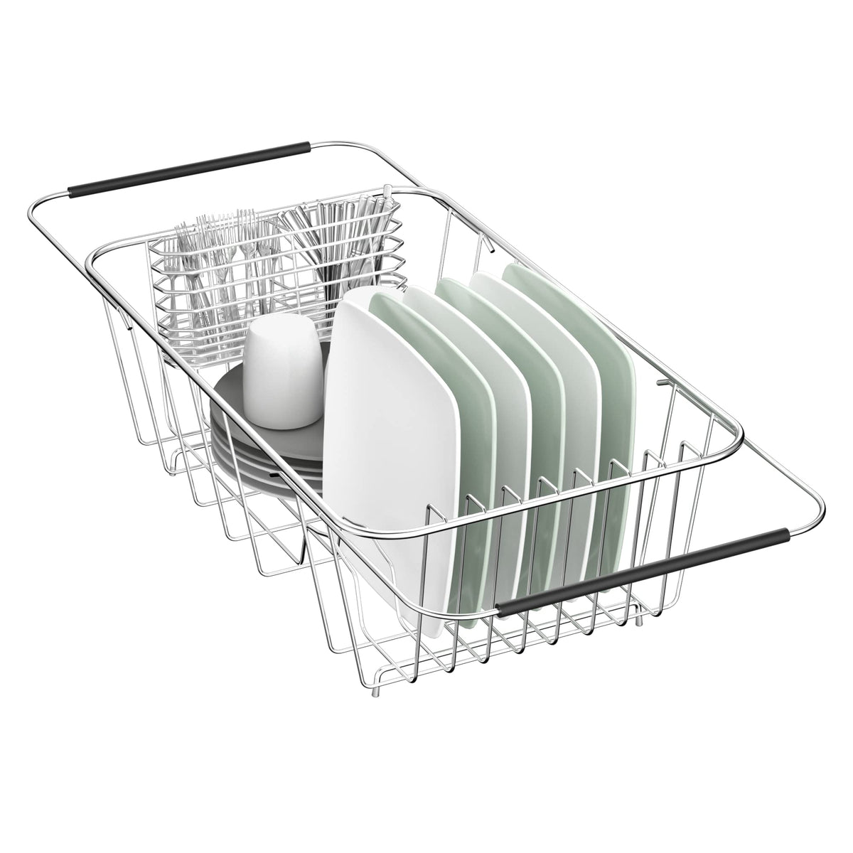 JAQ Over Sink Dish Drying Rack for Small Sink, Compact - Image 1