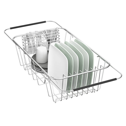 JAQ Over Sink Dish Drying Rack for Small Sink, Compact - Image 1