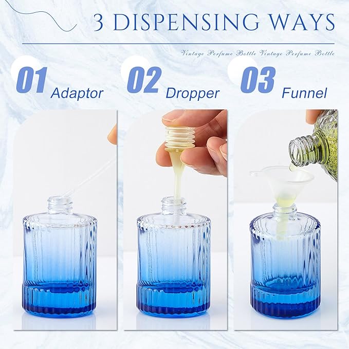 24 Pcs 30/50/100ml Empty Glass Perfume Bottles Bulk Pack for Perfume Makers Refillable Atomizer Cologne Bottles DIY Vintage Fragrance Packaging Glass Bottling Supplies (Multicolor,30 ml)