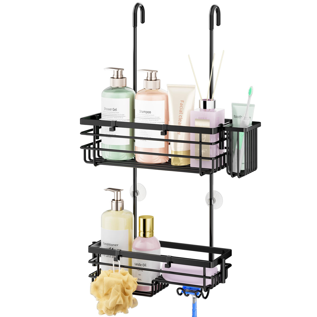 HapiRm Hanging Shower Caddy – For Renters & Small Bathrooms, Fits - Image 1
