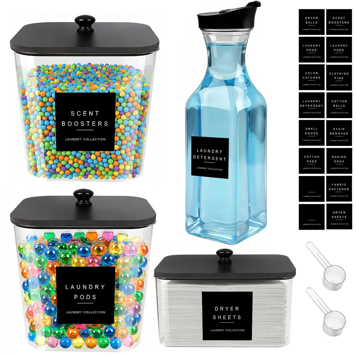 POLRAI Laundry Pod Containers and Dryer Sheet Holder - Image 1