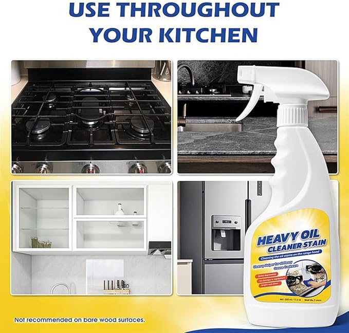 Heavy Duty Kitchen Degreaser Spray, Oven Degreaser Cleaner Heavy Duty, Powerful Multi-purpose kitchen Cleaner Spray for Ovens, Grills, and Stoves (1PCS)