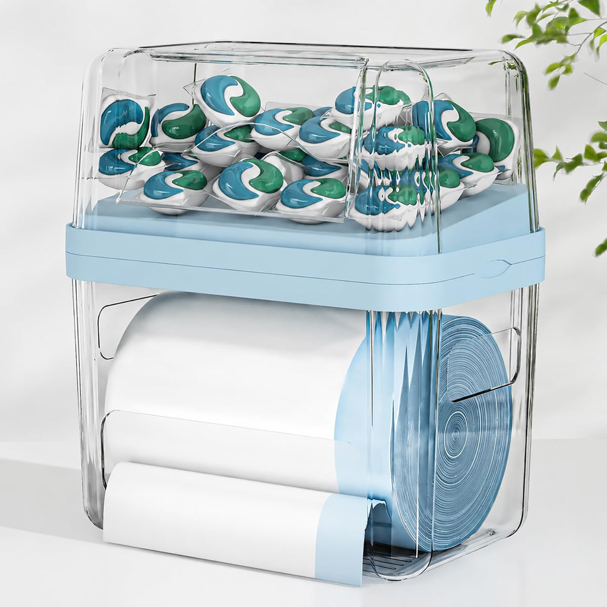 2-in-1 Trash Bag Holder Laundry & Dishwasher Pods - Image 1