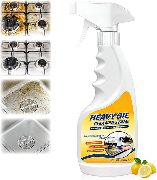 Kitchen Heavy Oil Cleaner Stain, Heavy Oil Stain Cleaner Kitchen, 300ml Multi-Purpose Cleaner - Clean Up Kitchen Oil Stains Spray, Heavy Oil Cleaner Stain for Household, Oven, Stove, Range Hood