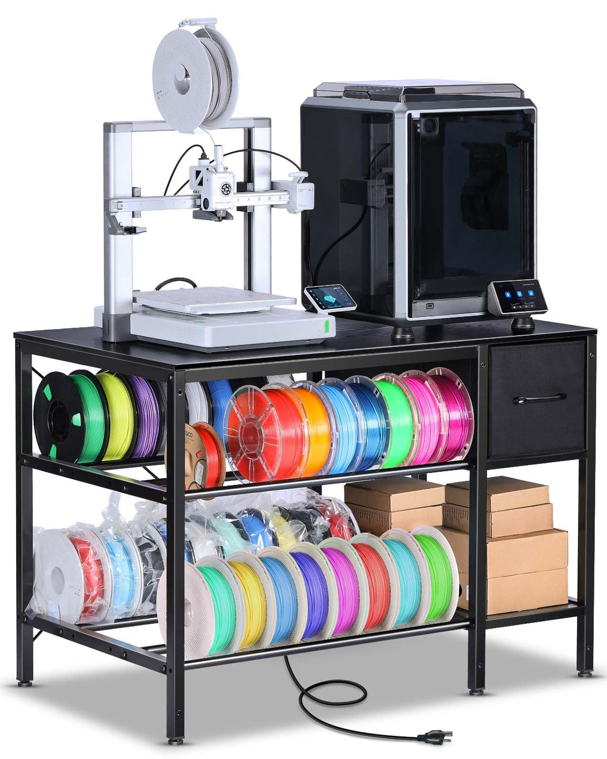 AHOWPD 3D Printer Table with Filament Storage Rack & - Image 1