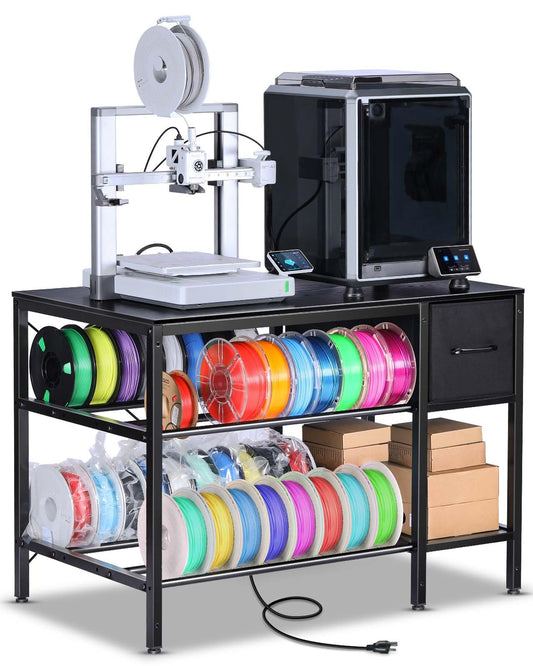 AHOWPD 3D Printer Table with Filament Storage Rack & - Image 1