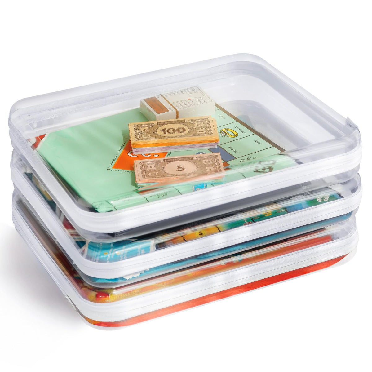 CoiiJoii Board Game Storage,Extra Large Clear Hard Shell - Image 1